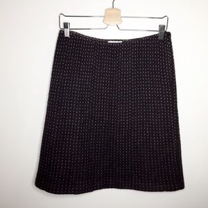 Moschino brown wool midi skirt size 8